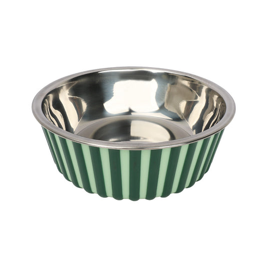 Dog Bowl Pet Bowl Cat Bowl | Non-Slip Metal Feeding Bowl | Suitable for Dry & Wet Food | Easy to Clean Rolled Edge Design | TPE Non-Slip Base | For Cats and Dogs