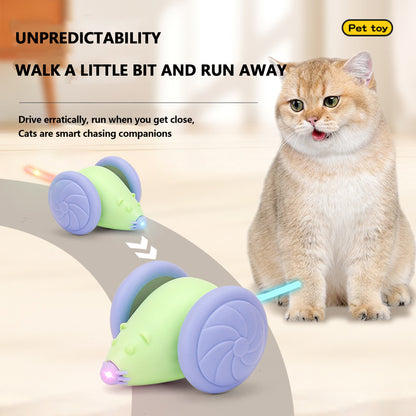 Smart Chase Cat Toy with Colorful Lights and Irregular Movement - Interactive Mouse