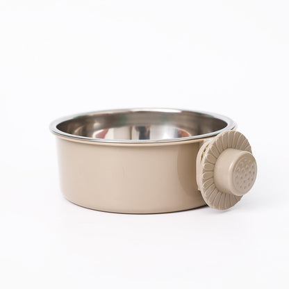 Anti-Tip Stainless Steel Hanging Dog Bowl – Secure, Easy-to-Clean Pet Feeder