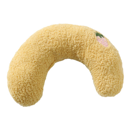 Enhanced Comfort: New Teddy Plush Pet Crescent Pillow for Deep Sleep and Neck Support